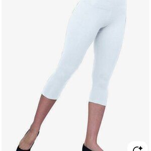 Ruby Ribbon White Capri Leggings Sz S